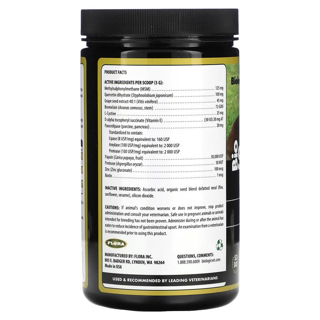 Flora BilogicVet, BioSkin & Coat, for Dogs and Cats, Natural Ingredients, 14 Oz (400 G)