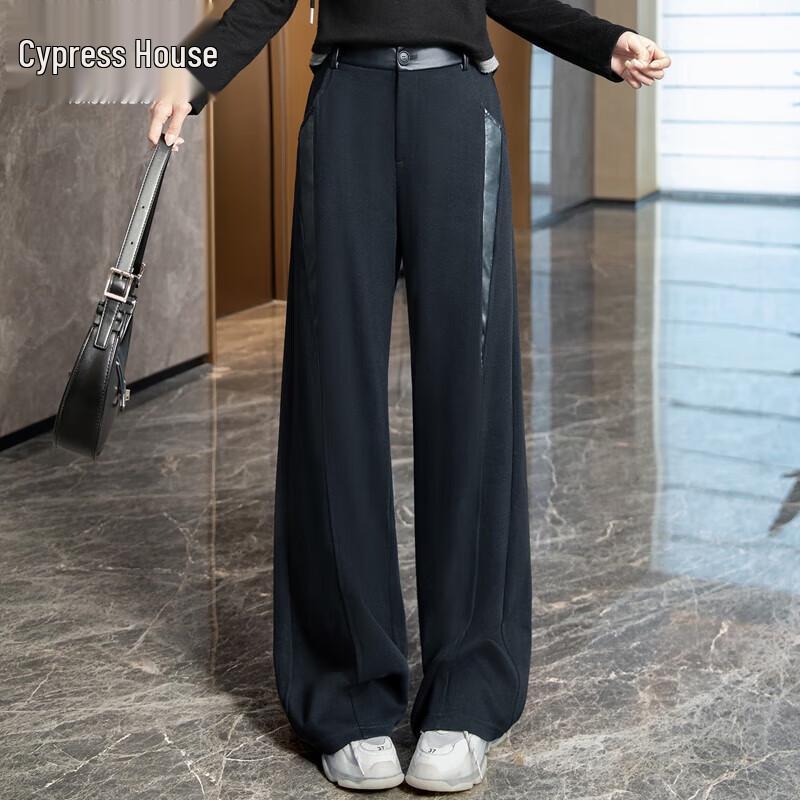 

Sibaishe Women s Spliced Slimming Straight-Leg Casual Pants XL