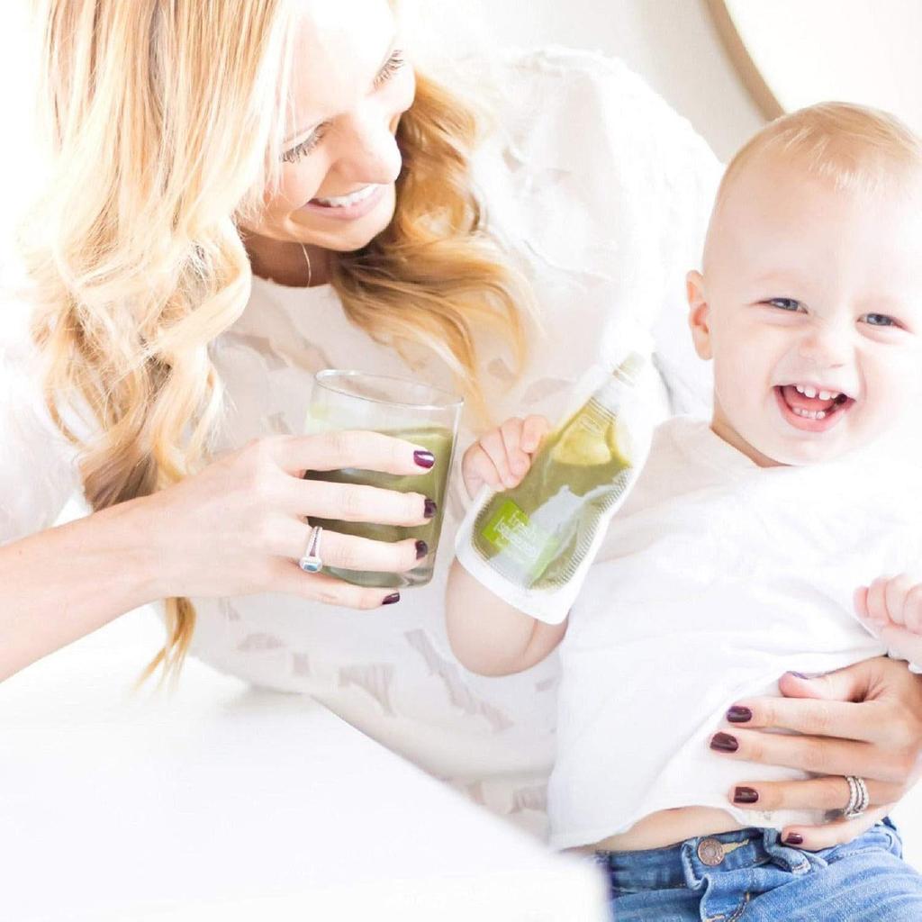 Baby Food Prep: Fruit Puree Squeezer, Storage Bags, Portioning Container, and Food Processor