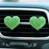 2Pcs/Set Heart-Shaped Car Air Outlet Perfume Clip Rhinestone Car Air Conditioning Air Outlet Perfume Decoration Clip Car Auto Ac