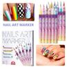 12 Color Nail Art Pen Set, Nail Art Marker Pen, 3D Nail Art Special Pen, DIY Nail Art Drawing Hook Pen, Nail Art Decoration Tool
