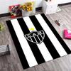 Atlético Mineiro "CAM" Non-Slip Area Rug, Football Club Print Floor Carpet for Home