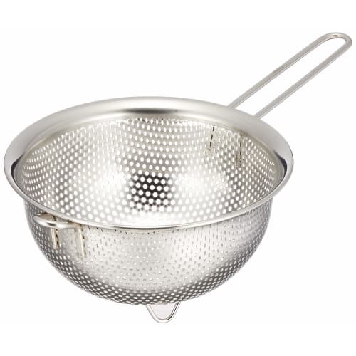 Wahei Freiz Punched One-Handed Strainer, 14cm, Stackable with SUI-6041, Easy To Clean, Durable, SUI Gut SUI-6031