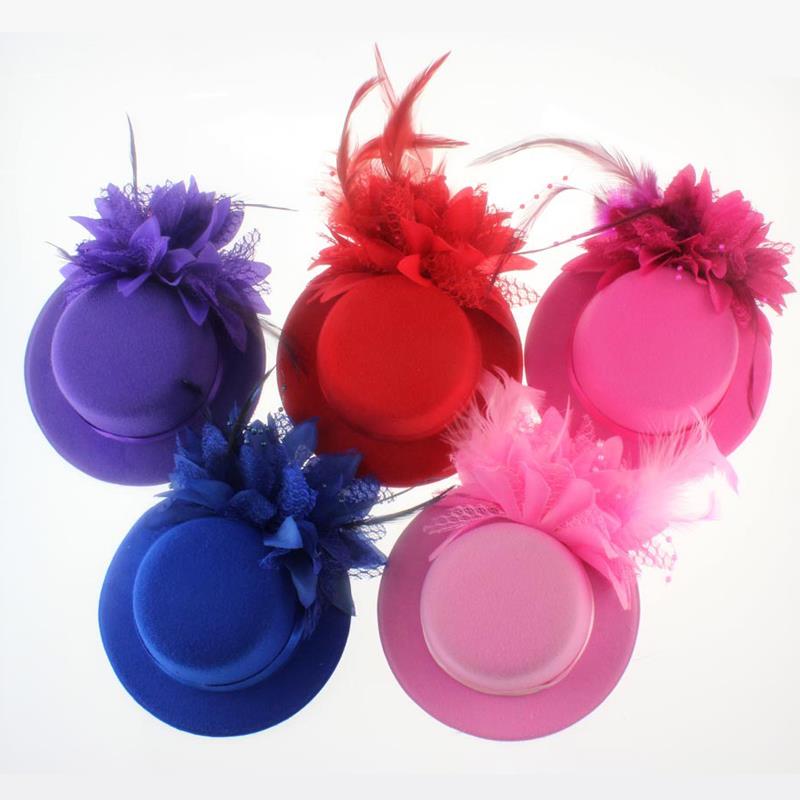 Buy Hair Clip Hat Girl Gift Feather Headband Barrette Headwear Jewelry