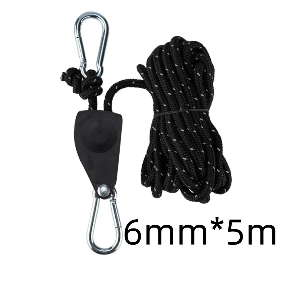 5M Reflective Camping Tent Rope 6mm Tent Fastener Rope Outdoor Activity Tent Wind Rope Survival