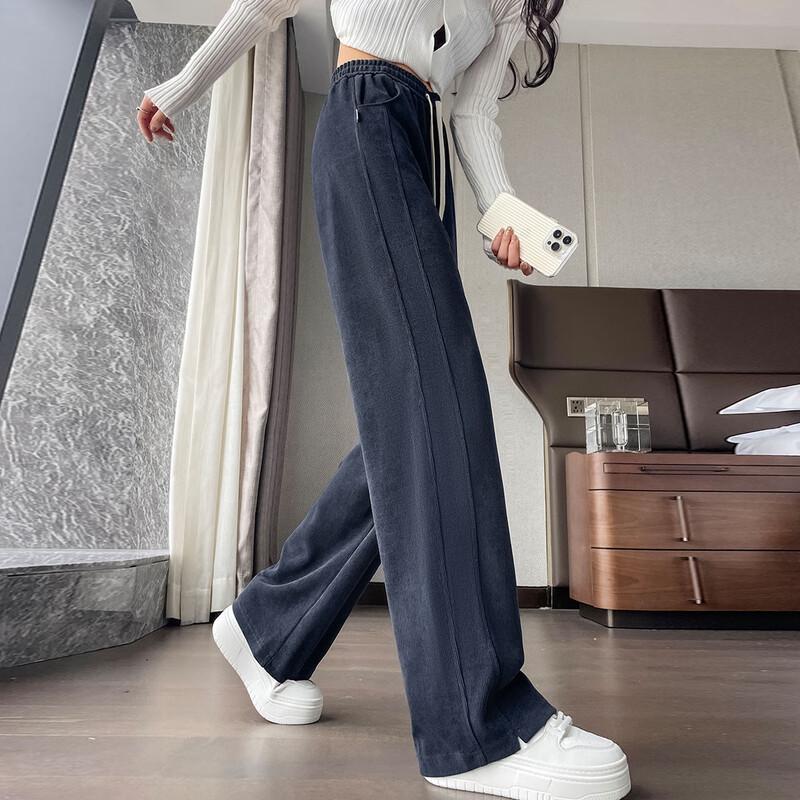 Handu Yishe Women's 2025 High-Waist Slimming Wide-Leg Banana Pants