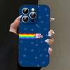 Roztomilý Vtipný Kočka N-nyan Pouzdro na Telefon Pouzdro na Telefon Pro IPhone 17,16,15,14,13,12,11,Pro,Plus,Mini Měkký Černý Kryt