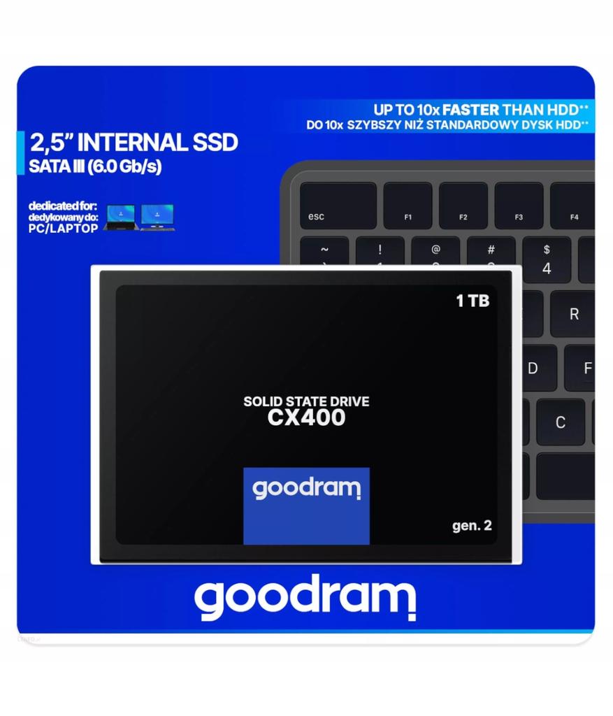 Dysk SSD GOODRAM CX400 GEN.2 1TB SATA III 2,5" (550/500 MB/s) 7mm