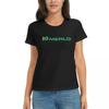 Damen T-Shirt Merlo Logo Sommer Kurzarm T-Shirts Rundhals Baumwolle T-Shirts Kleidung Tops Streetwear