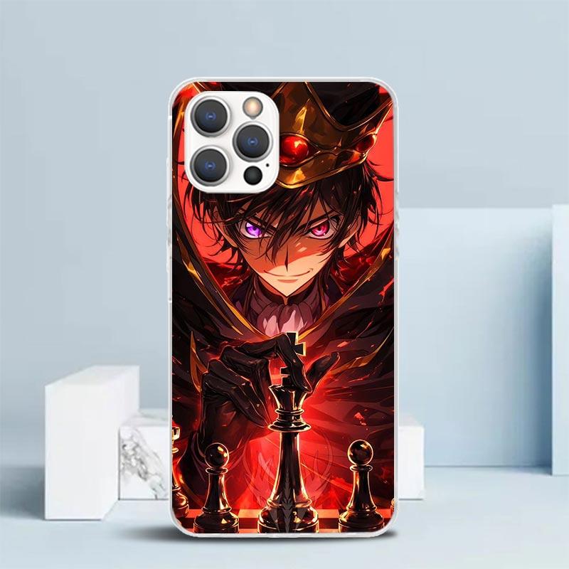 Code Geass Anime Soft Cover for iPhone 16 17 Air 15 14 Pro Max 16E Phone Case 13 Mini 12 11 7 SE 8 Print Pattern Fit Cases 16 17