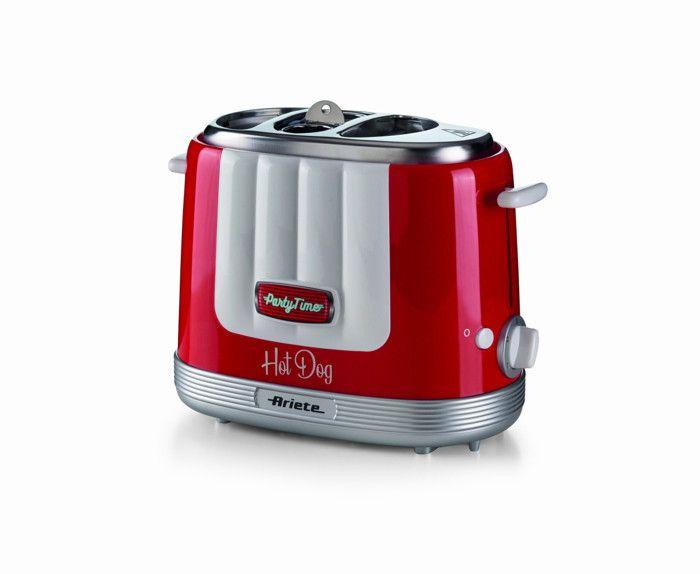 Hotdog-Maker - ARIETE - 206 - 650 W - 4 Schlitze - Rot