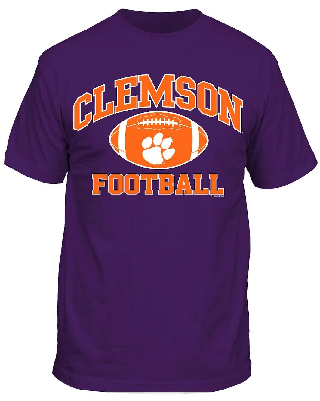 Clemson Tigers Men s Purple Men s Football Graphic Shirt 4XL