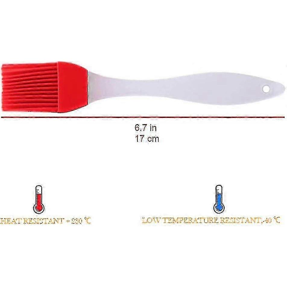 Silicone Pastry Brush - Heat Resistant Basting Brush for Cooking, BBQ & Grilling - Flexible Red Oil Brush Edition 0909