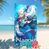 Customizable Personalized Beach Towels Genshin Impact Navelette Themed designs.Suitable for the Beach, Yoga, Sports;ideal As Beach Accessories