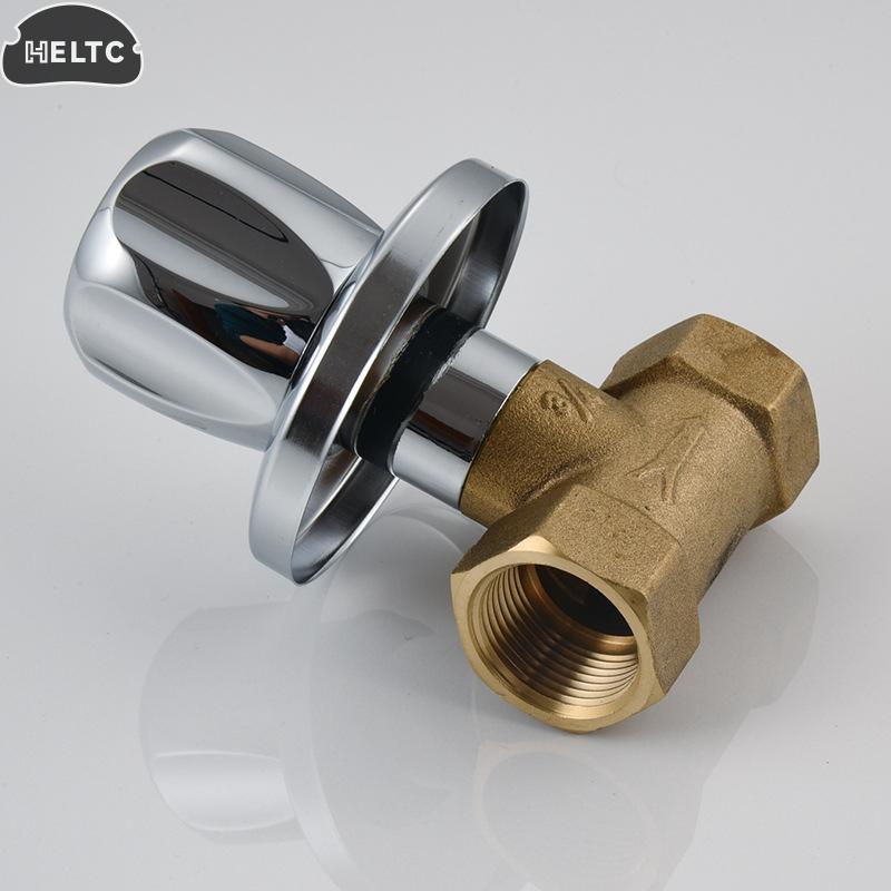 1ks Měděný vanový kohoutek ventil 1/2'' 3/4'' Koupelnová sprcha Kohoutek na studenou vodu Ventil Jednopákový skrytý rohový ventil Příslušenství