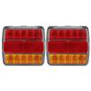 2Pcs 12V 16LED Double Colors Rear Lights for Trailer Truck(red Yellow Lamp Cover)