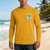 Herren 50+ Langarm Hawaii-T-Shirt mit Stoff, Atmungsaktiv, Lockerer Schnitt, für Sommerliche Outdoor-Freizeitaktivitäten