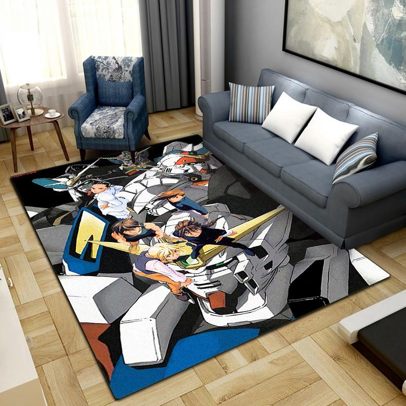 Anime Mobile Suit Gundam Print Rug Living Room Home Fashion Decoration Office Desk Chair Carpet LXR106