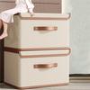 Storage Box with Lid Large Capacity Collapsible Clothing Trousers Storage Box Moisture-proof Dustproof Storage Box Home Supplies