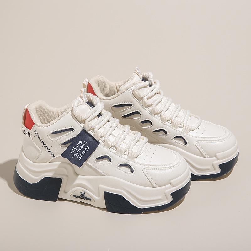 

2024 Осень Новые Высокие Кеды Маленькие Белые Туфли Инс Корейская Версия Универсальные Кроссовки на Платформе Повседневные Кроссовки Папины Кроссовки Девушка 40