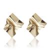 Vintage Golden Square Statement Earrings For Women Fashion Zircon 2025 Party European Ear Dangle Irregular Geometry Accessories