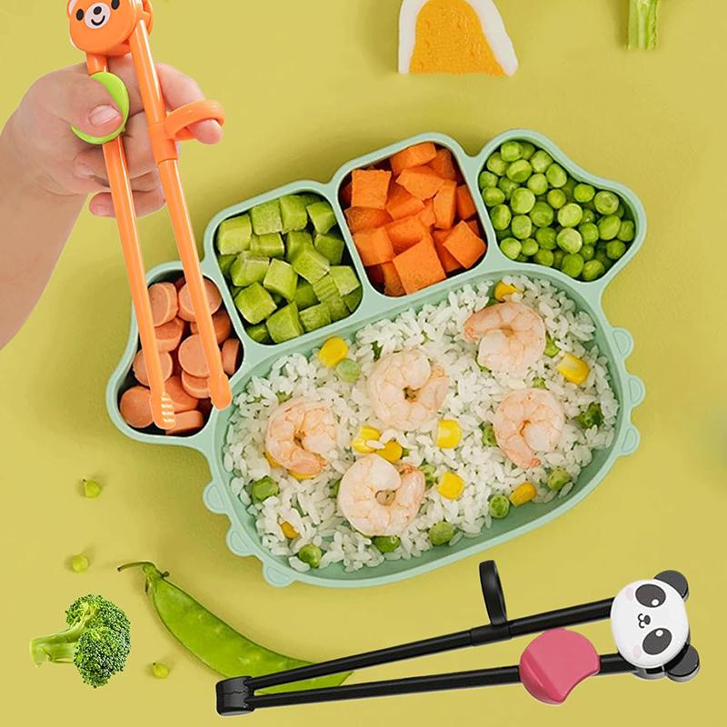 Kids Training Chopsticks Cartoon Animal Chopsticks Elementary Learning Chopstick Reusable Chopstick Chopsticks Learner Helper