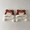Thickened New Year Red Cap Ear Muffs Winter Warm Hat Kawaii Children's Lion Dance Hat  Outdoor