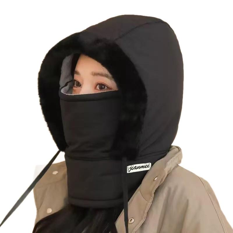 Winter Warm Fleece Lined Cycling Headwear With Neck Gaiter Windproof Ear Protection Men Women