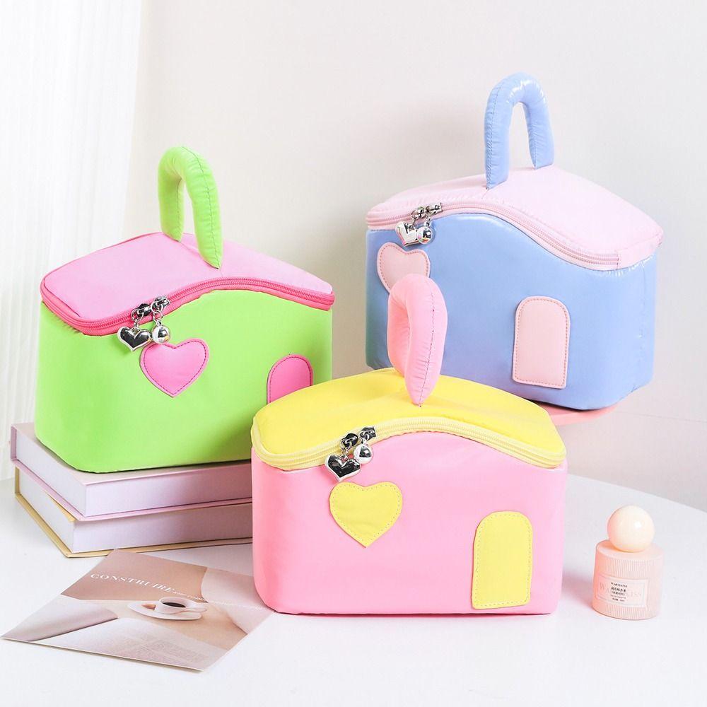 Korean Style Cosmetic Storage Bags Large Capacity Travel Wash Handbag Cartoon Makeup Bags  Camping
