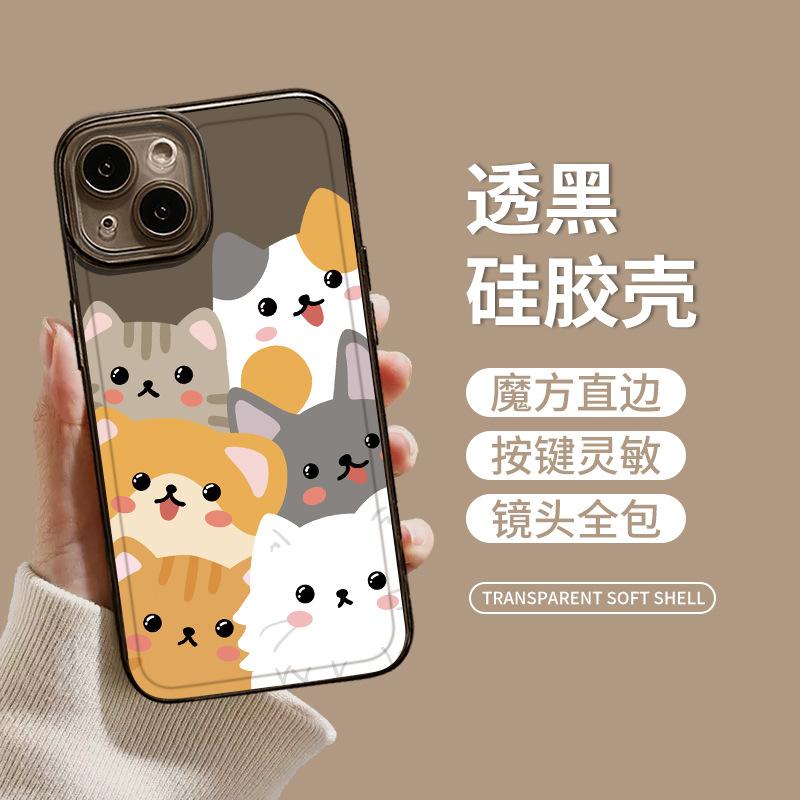 Applicable to Apple 11/11 cute cartoon 11pro puppy mobile phone case domestic couple transparent puppy cat