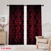 Flat Printing Drapes Swirls Floral Leaves Versatile Polyester Without Electricity Holiday Decorations Indoor Curtain Made Of