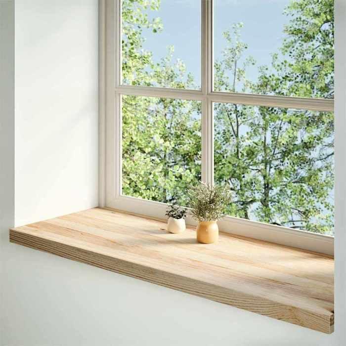 VidaXL Window Sills 2 Pcs Untreated 100x40x2cm Solid Oak Wood 4009120