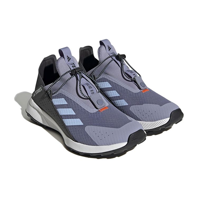 Adidas Voyager 21 Fabric Slip-Resistant Durable Lightweight Mid-Top Outdoor Functional Shoes Unisex Shoes Gray Blue HP8627