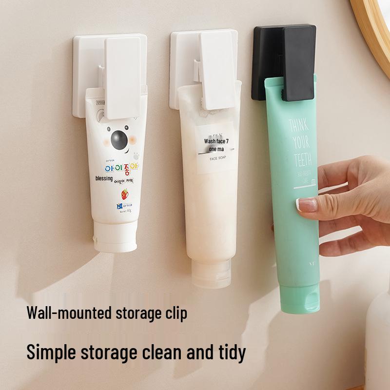 Japanese Wall-Mounted Seamless Storage Rack for Bathroom & Cosmetics