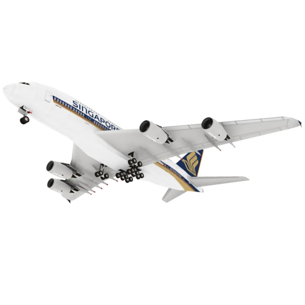 A380 Singapore Airlines For Airbus Sivil Passasjerfly Modell 1:120 Skala Flymodell Luftfartsmodell Papirmodell