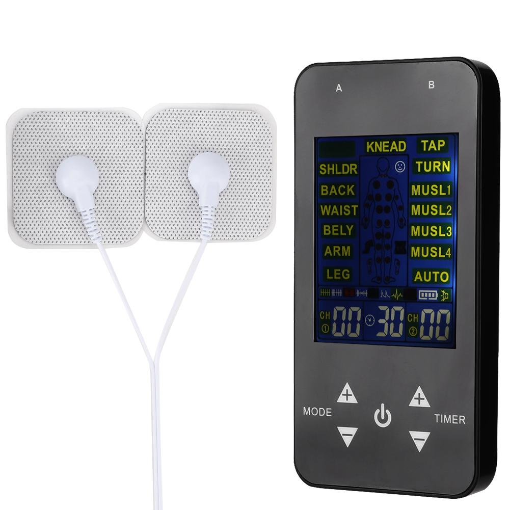 TENS EMS Electric Massager Pulse Muscle Stimulator Electrode Pads Digital Ease Pain Machine