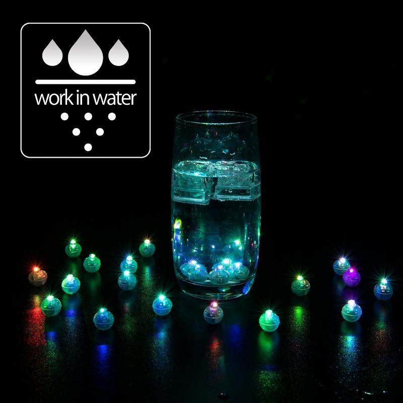 50 Stück Becher Kleine Runde Kugel Lichter Ballons LED Blinkende Leuchten Laternenlicht für Hochzeit Party Geburtstag Dekoration