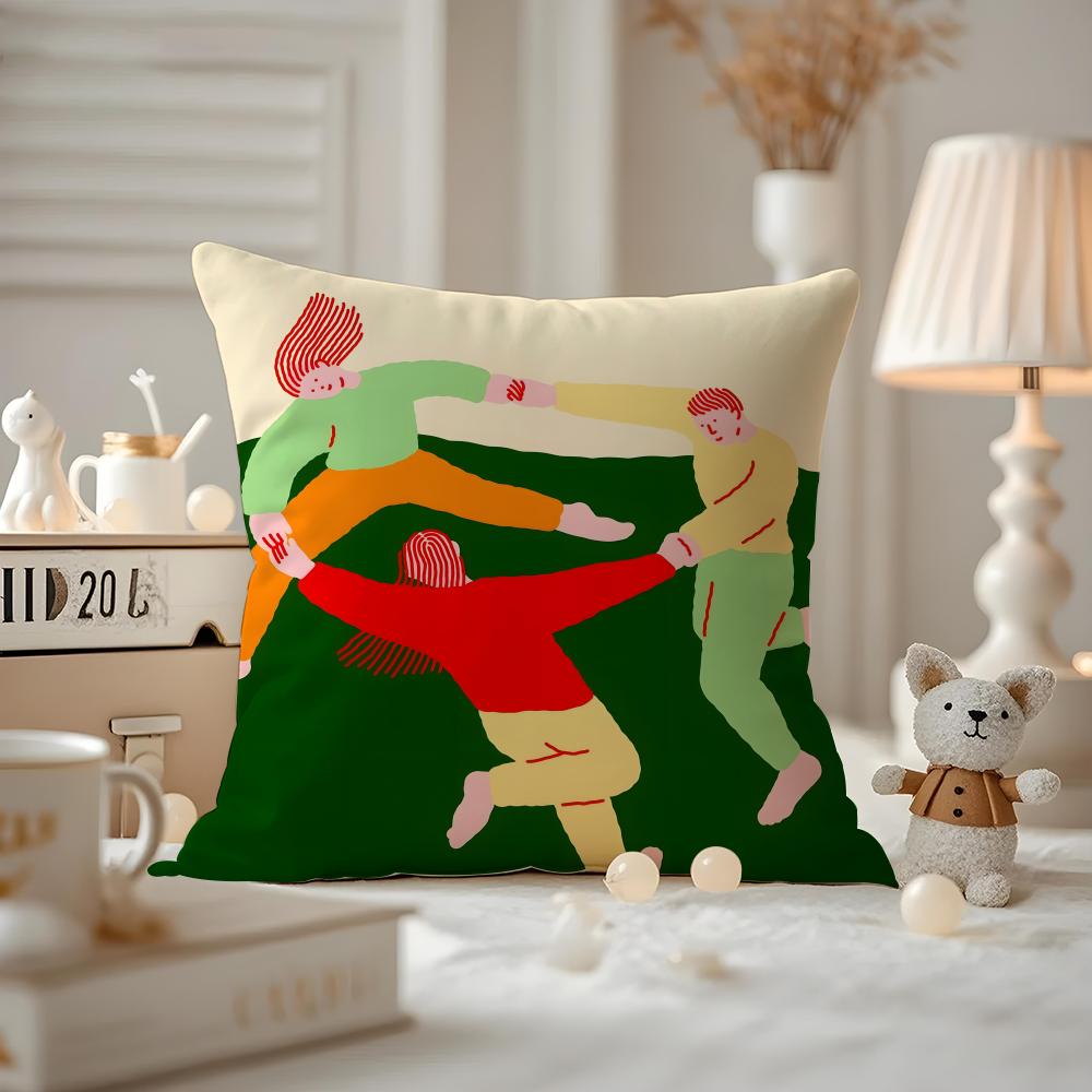 Love And Relationships In Everyday Life Cushion Cover Pattern Printed Pillowcase For Living Room Sofa Cushion Cover & Bedroom De