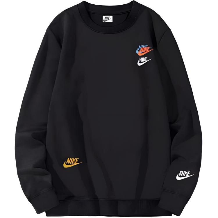 Nike Bestickte Pullover mit Rundhalsausschnitt Herbst Schwarz DJ6915-010