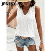 Blusas y Camisas Casuales de Moda para Mujer JPNTKY con Cuello en V sin Mangas