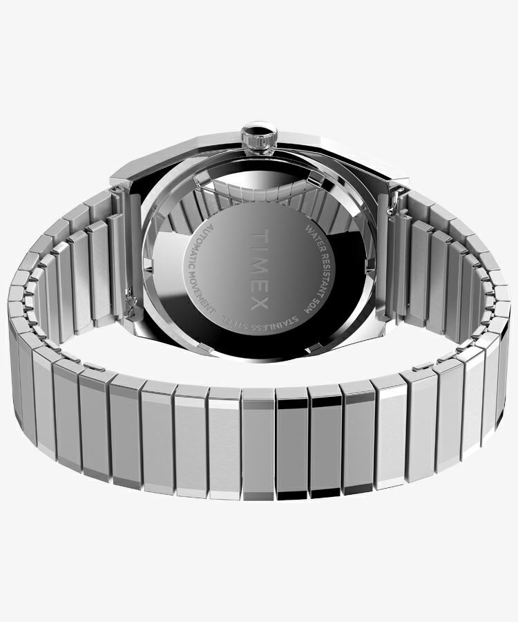 TIMEX TW2Y07300 Orologio Automatico E-Line Quadrante Azzurro Acciaio Inossidabile Giappone Autentico
