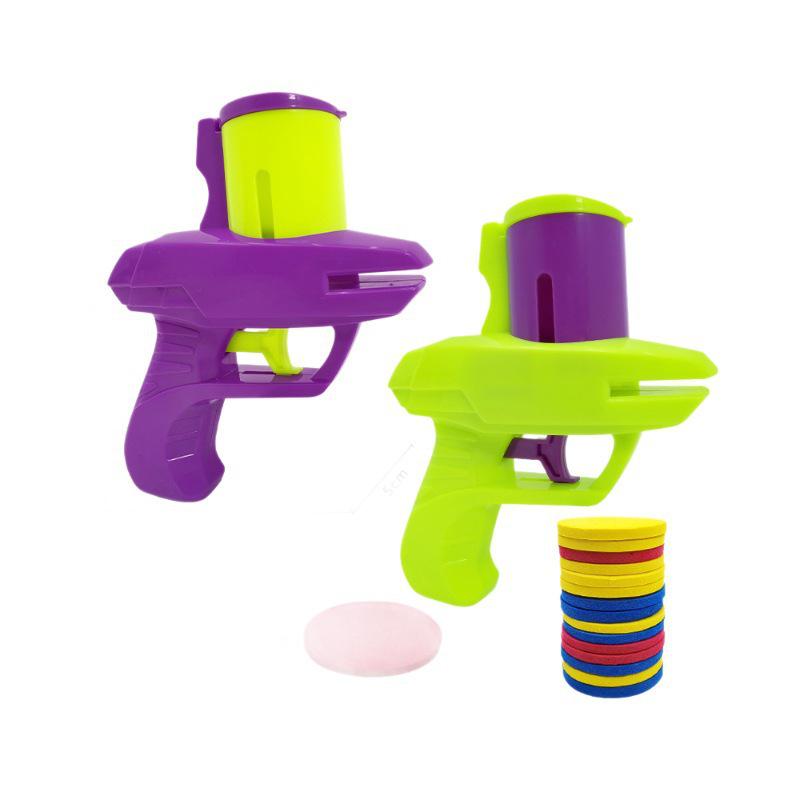Radish Flying Saucer Gun Soft Bullet Toy: Parent-Child Outdoor Battle Frisbee for Kids