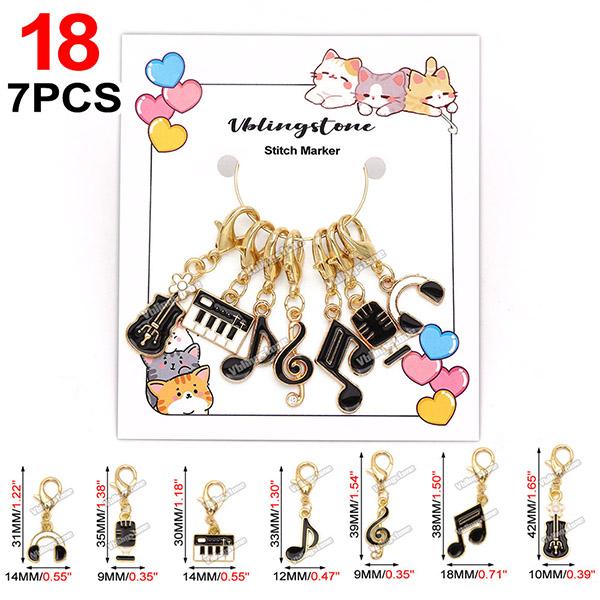 Cat Knitting Stitch Markers Metal Animal Enamel Charms Crochet Locking Knitting Markers Sew Accessories