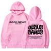 Christian Religious Jesus Saves Print Hoodie Men's Fashion Harajuku Faith Hoody Sweatshirt Fleece Oversized