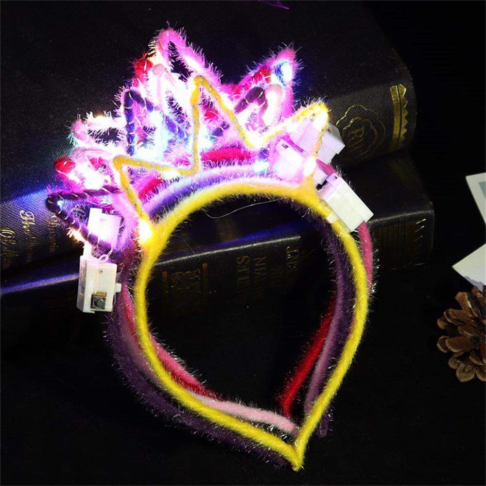 LED Christmas Antler Headband Reindeer Light Up Headband Luminous Hair Hoop Children Party Costume Cute Xmas Decoration 2024
