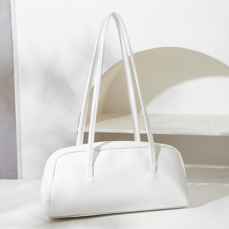 Women's Bag Summer New Fashion Solid Color Baguette Bag Casual Shoulder Portable Underarm Bag One Piece