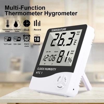 Mini Thermometer Hygrometer, Easy To Place and Carry, with a Small Stand, Small Weather Station