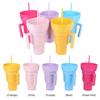 1000ml Popcorn Beverage Cup Multifunction Stadium Tumbler Snack Cup and Bowl Combo Leak-Proof with Straw & Handle for Kids Adult