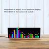 LED Music Spectrum Display 8 Brightness Modes USB Powered Electronic Clock 3 Alarm Clocks Voice or Line Controlled for Home