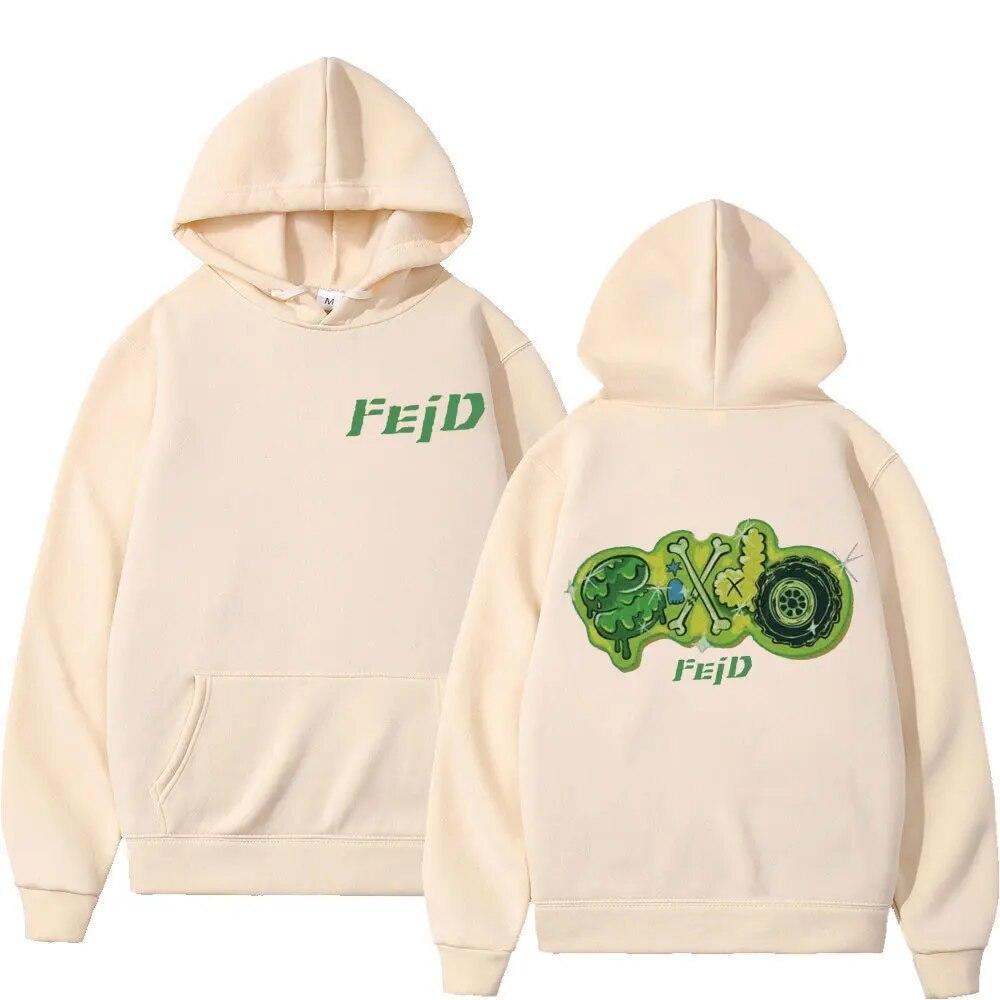 2023 Feid Ferxxo Tour Print Hoodie Autumn Winter Hip Hop Vintage Oversized Sweatshirts Unisex Women Fashion Casual Fleece Hoodies